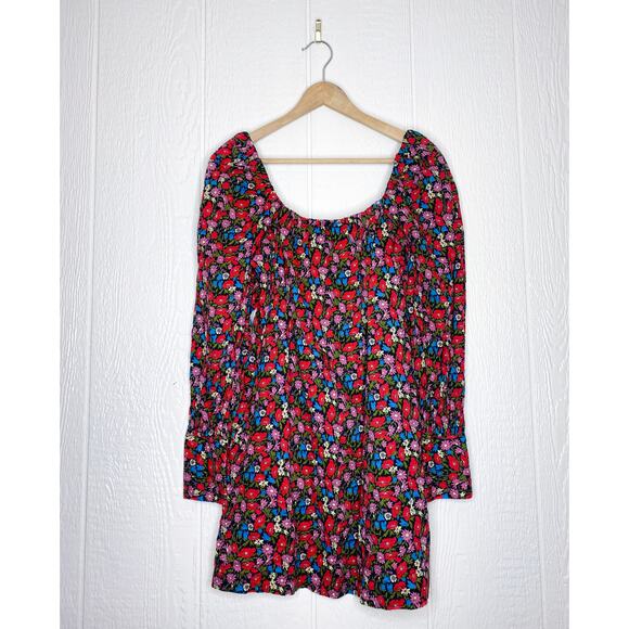 WRAY 'Birdie' Long Sleeve Floral Mini Dress in Pop Garden US XS - Picture 2 of 8